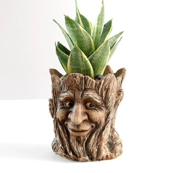

Outdoor Resin Animal Lion Head Flower Pot Statue Ornament for Balconies Gardens and Lawns; Crafted Garden Decor and Accessories