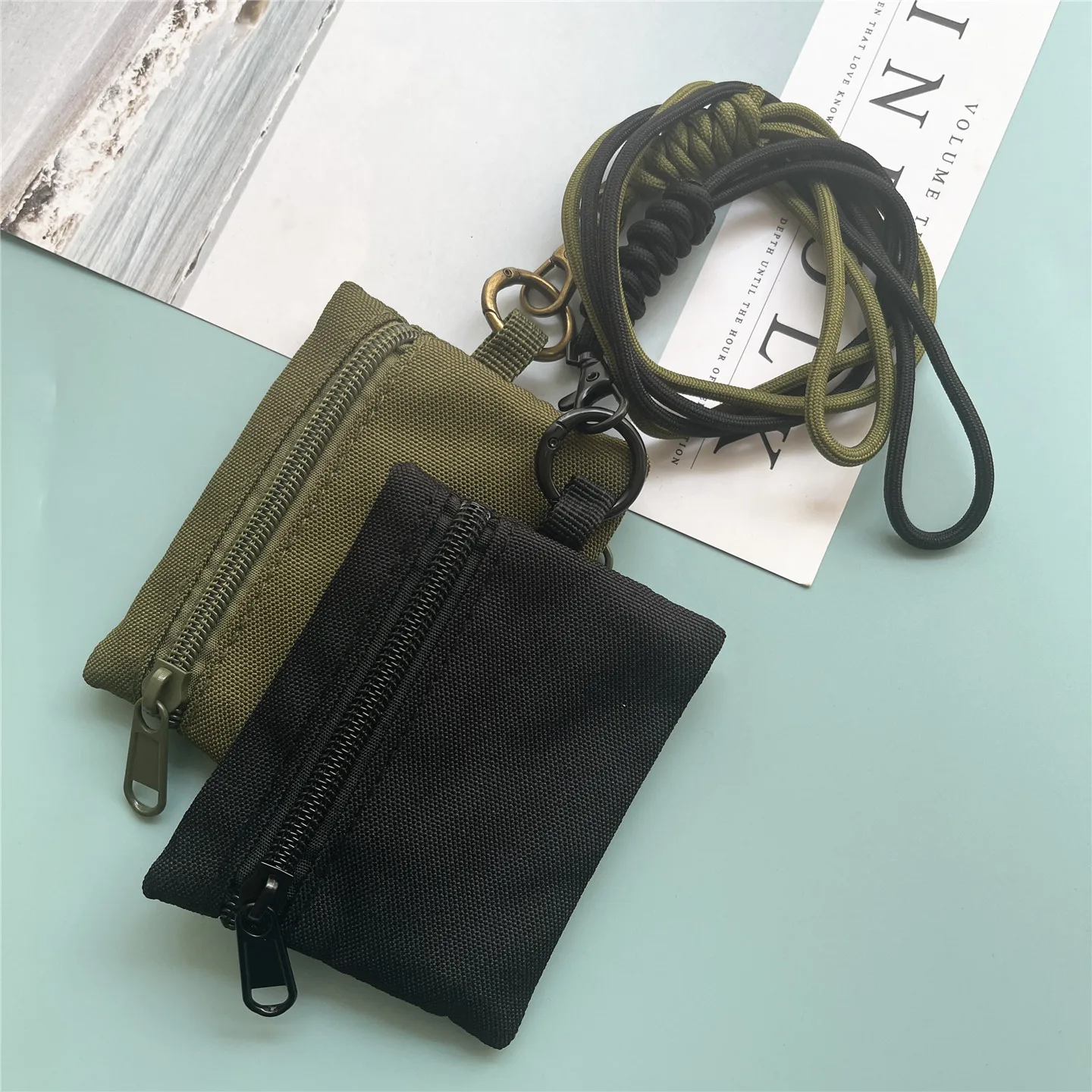 

Badge Holder Neck Lanyards Credentials Zipper Employee ID Case Outdoor Card Holder Sports Can Badge Cover Office Accessories