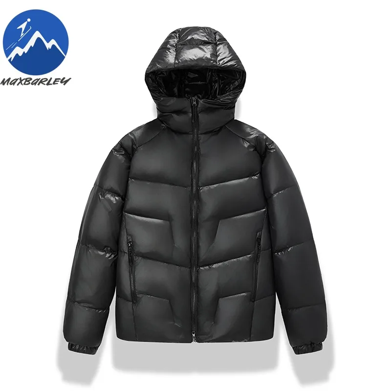 

Maxbarley Men's Winter Hooded Puffer Jacket Trendy Streetwear Coat New Fashion Outerwear Casual Sporty Down Parka Warm Style