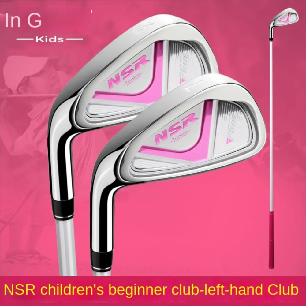 PGM Boys Girls Kids Golf Club Left Hand No. 7 9 Iron Children\'s Stainless Steel Head Carbon Shaft Sand Cutter Wedges Putters