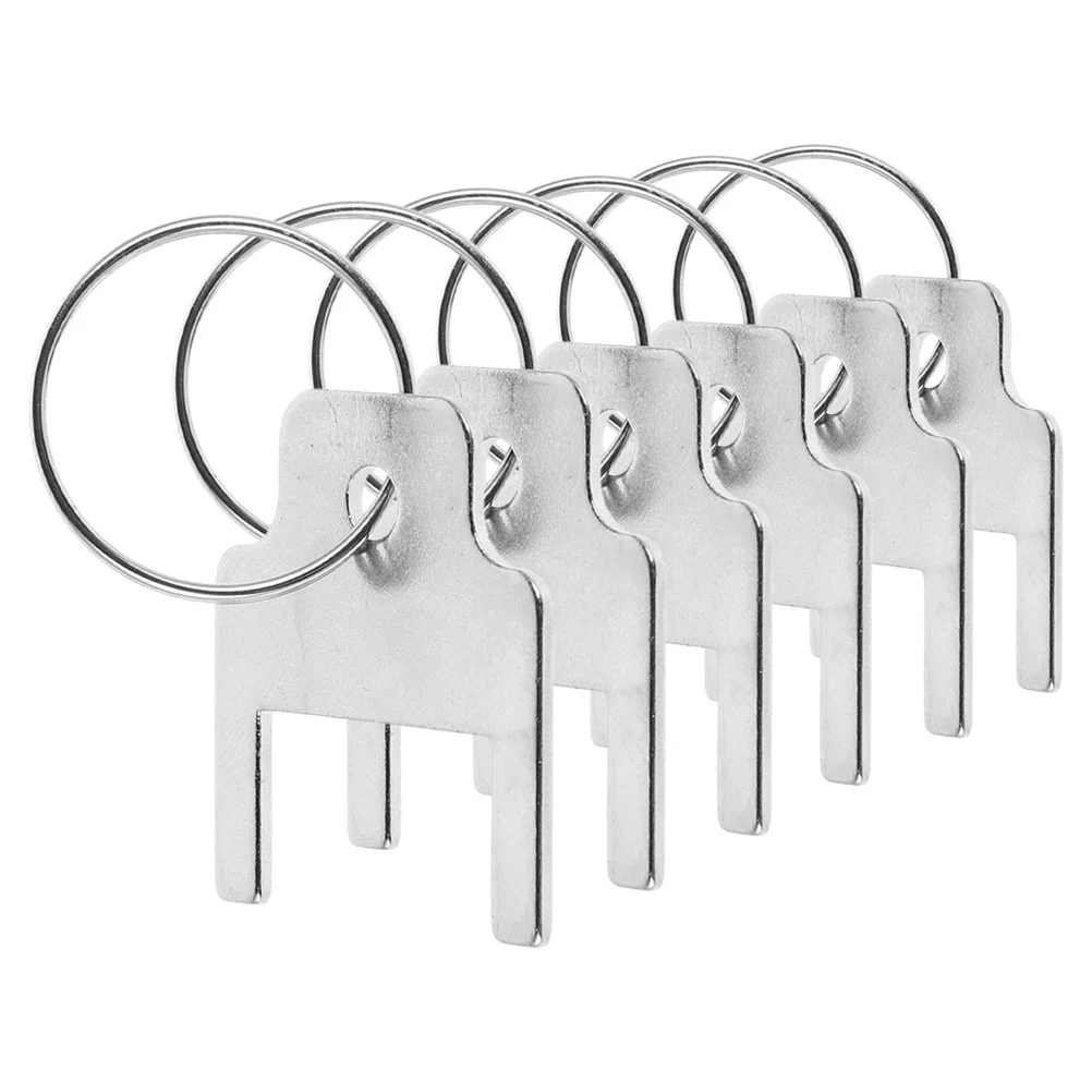 

6pcs Paper Towel Dispenser Key Set Stainless Steel Replacement For Toilet Paper Holders Compact Design With Key Rings Compatible