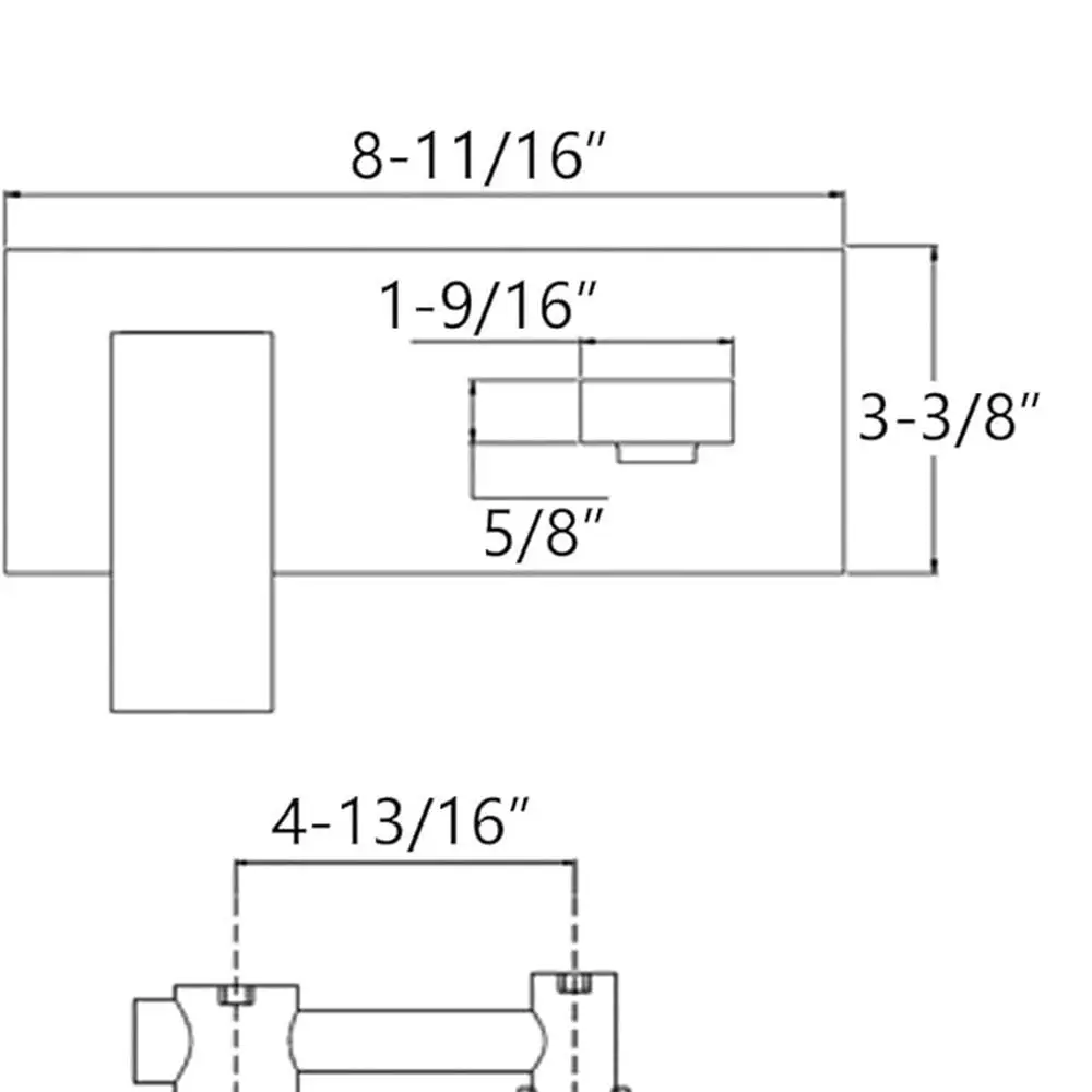 Rubinetto per lavabo a parete con maniglia singola per mancini con valvola grezza in finitura nichel spazzolato
