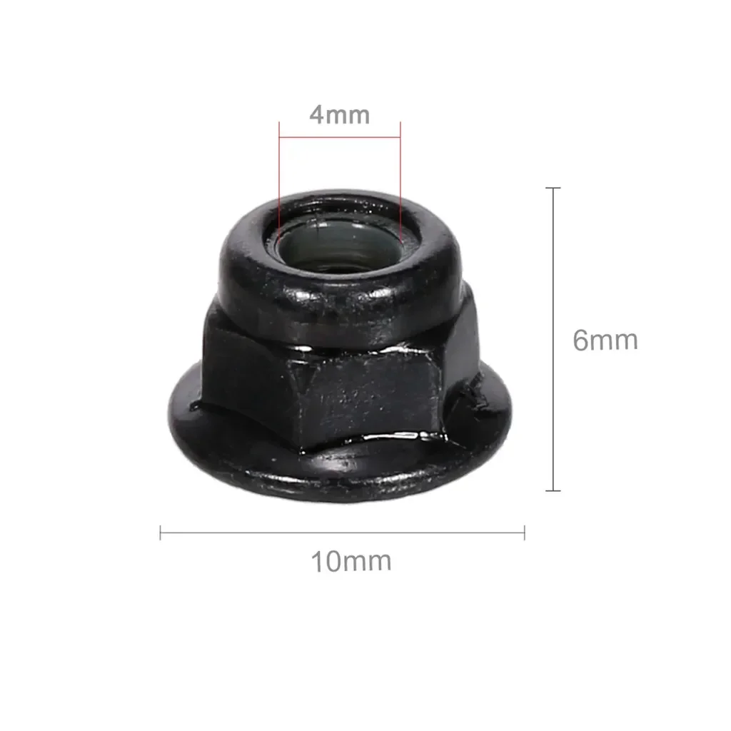 4pcs 125mm Rubber 1/10 RC Monster Truck Tires and Wheel Rims 12mm Hex With Nylon 4mm Lock Nuts For Trxs Himoto HSP HPI Redcat