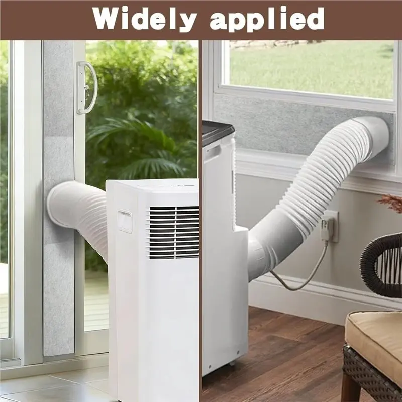 B90B-Double-Layer Insulation Foam Window Vent Kit For Portable Air Conditioners, Adjustable AC Window Seal Panels