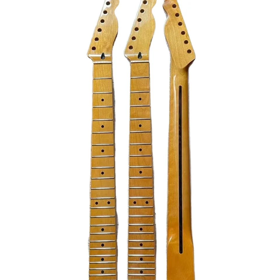 

Hooqu Glossy & Matt Yellow DIY Steel Fingerboard For Electric Guitar DIY Parts With Maple Neck Stringed Instruments Accessories
