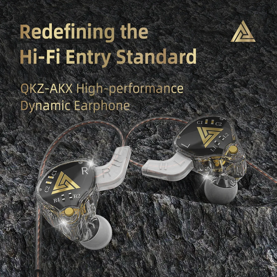 QKZ AKX IEM Monitor Level Headphone Transparent In-Ear Wired Earbuds With Mic HiFi Bass Stereo Muisc Earphone AUX 3.5MM