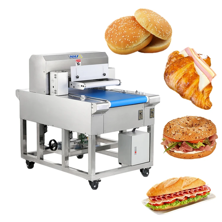 Automatic Horizontal Cake Cutting Machine Hamburger Hot Dog Bread Cake Cutting Ultrasonic Cake Cutter