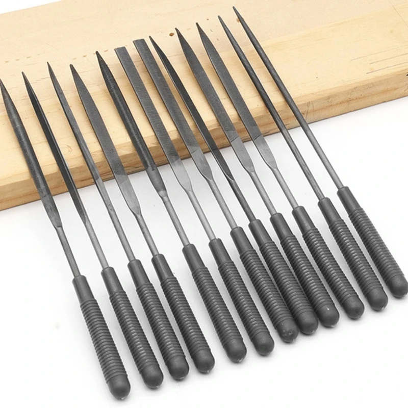 12 Chiếc Các Loại Kim Cương Mini Bộ Tập Tin Kim Cương Dẹt Vuông Hình Tròn Rifler Tập Tin Cho Kim Loại Thợ Kim Hoàn Kính Khắc Gỗ