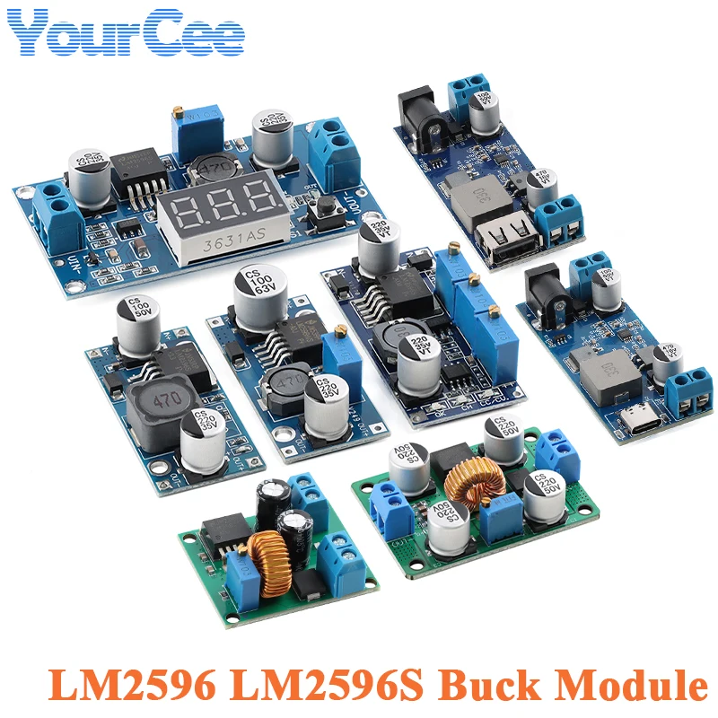 LM2596 LM2596S DC-DC Step Down Buck CC CV Power Module LED Driver Battery Charger ADJ LM2596S Constant Current Voltage LM2587