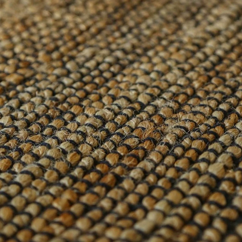 

"Zero glue" imported French carpet living room Maillard retro jute double-sided available light luxury