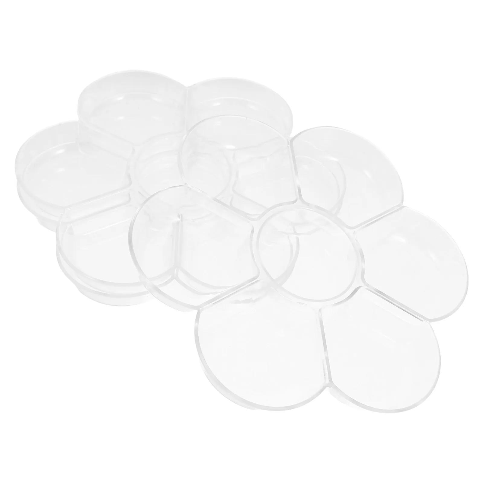 

3pcs Transparent Palette Clear Paint Trays Thick Plastic Color Mixing Versatile Watercolor Oil Painting Student