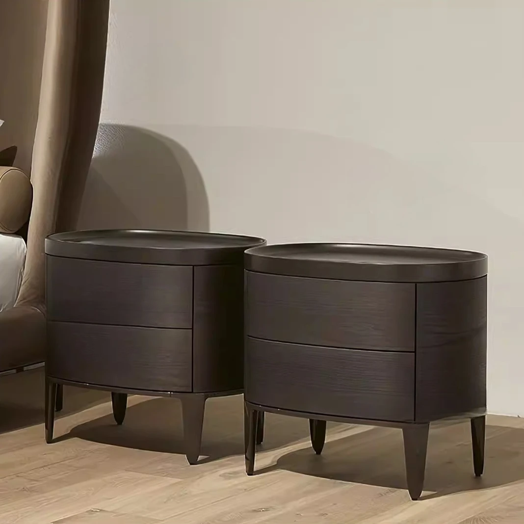 

Drawers Mid Century Modern Bedside Table Cabinets Simple Decor Nightstand Filing Cabinets Wood Mesa De Noche Hotel Furniture