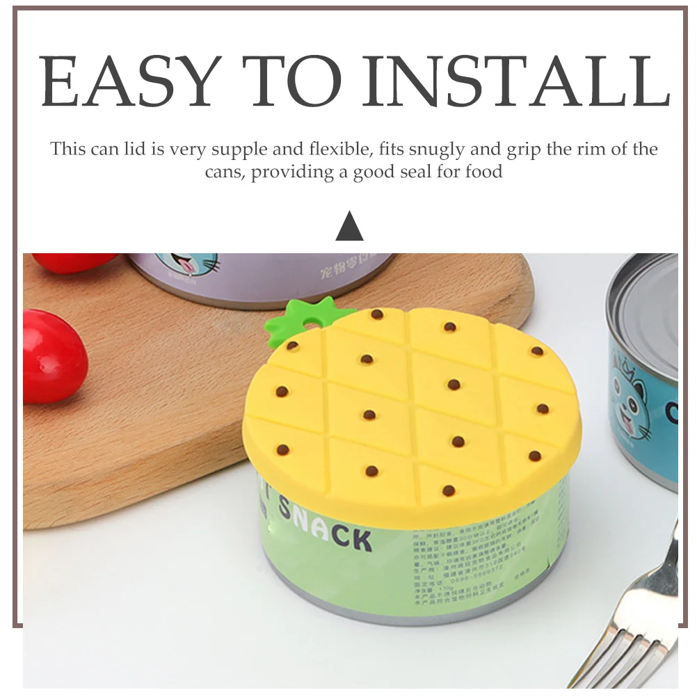 

2Pcs Convenient Can Lids for Household Pet Food Spoon Flexible Sealing Material Can Lids Household Cat Food Spoon