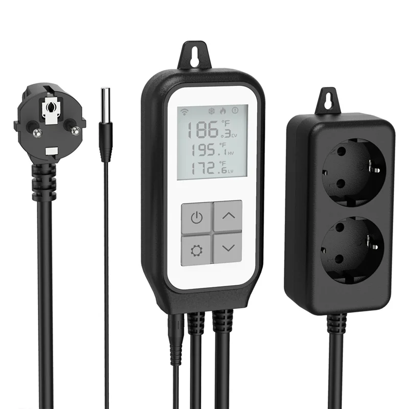 A003 Tuya цифровой регулятор температуры розетка термостат нагреватель вилка для аквариумной теплицы голосовое управление вилка европейского стандарта