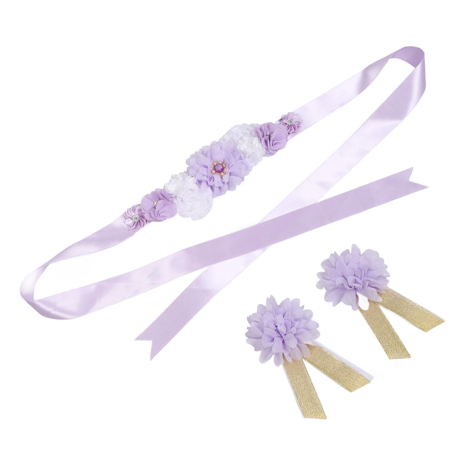 

Maternity Belt Set Pink Sashes Pregnancy Sash Belly Flower Mom Adjustable Comfortable Baby Shower Party Newborn Photography