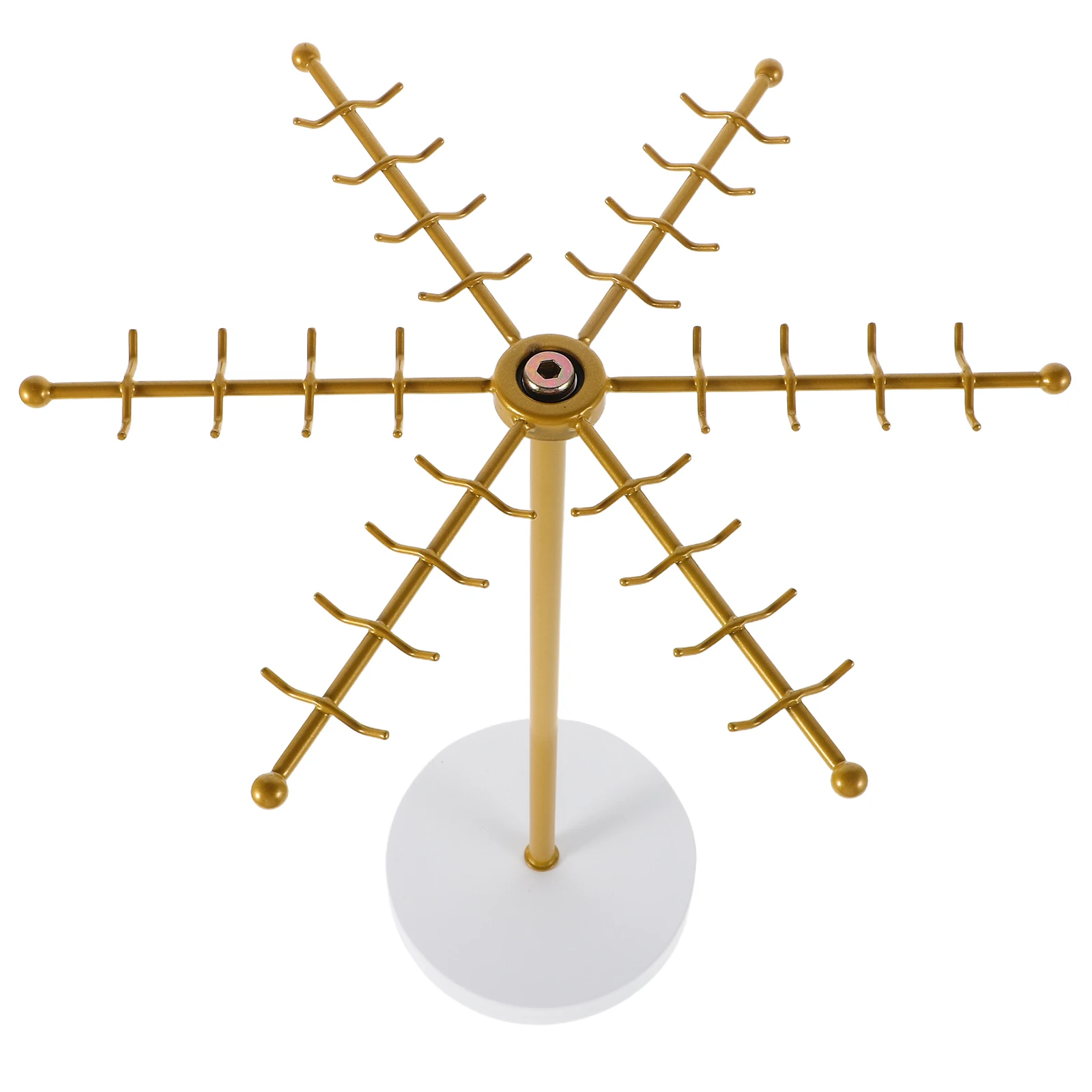 

Metal Jewelry Storage Rack Necklace Holder Display Stand Organizer with Holes Rotating Durable Metal Material Home Decor jewelry