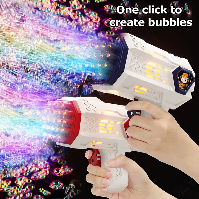 New 23 Hole Space Bubble Machine Toy Handheld Electric Bubble Blowing Children's Toy Bubble Gun Outdoor Soap Toys