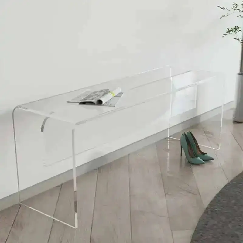 

Креативные прозрачные акриловые пуфы-табуреты класса люкс для дома в скандинавском стиле, мебель для спальни, сиденья-пуфы