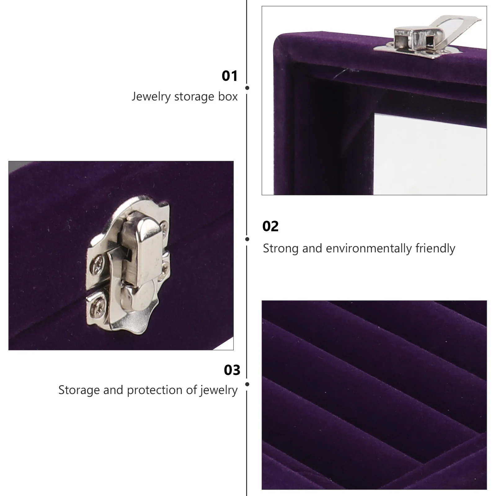 

Шкатулка для драгоценностей 20,5X15,5X5 см, флокированный держатель для колец с прозрачной стеклянной крышкой, органайзер для сережек, витрина для женщин