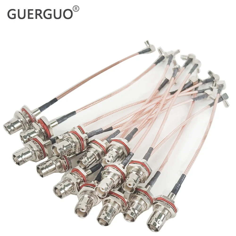 

RF Coaxial RG316 Cable Waterproof BNC Female to TS9 Male90° Nut Bulkhead Connector RF Jumper Pigtail Wire Terminal Antenna
