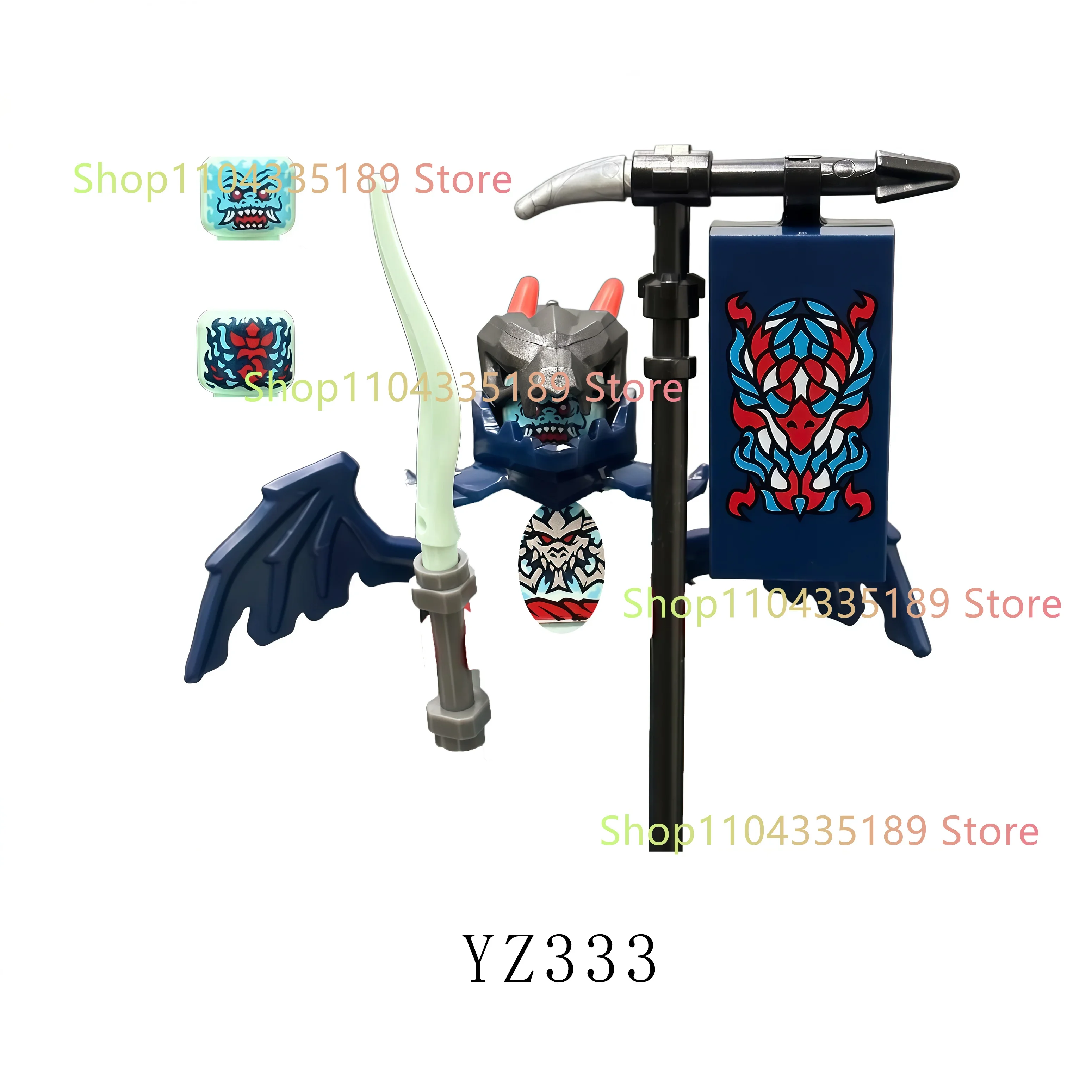 أنيمي الكرتون التلفزيون لعبة النينجا التنين ارتفاع تير جاي نوكت روكس مورو أرقام ووريورز لويد أرين نيا اللبنات الطوب اللعب