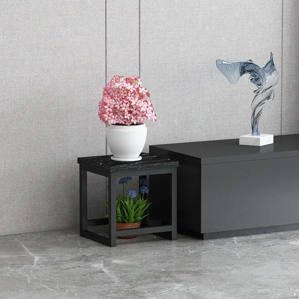 AOLIVIYA Luxury Iron Balcony Stand Home Garden Plant Rack Living Room Flower Shelf