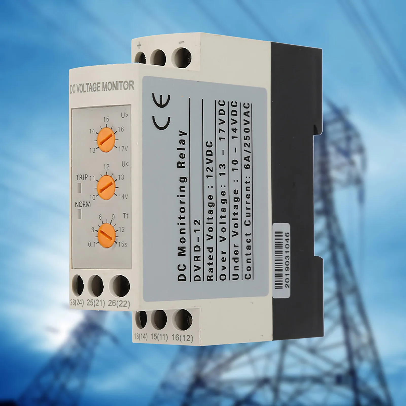DC Overvoltage Undervoltage Protector DVRD Over Under Voltage Protection Relay 12V/24V/36V/48V Universal Voltage Monitor Relay