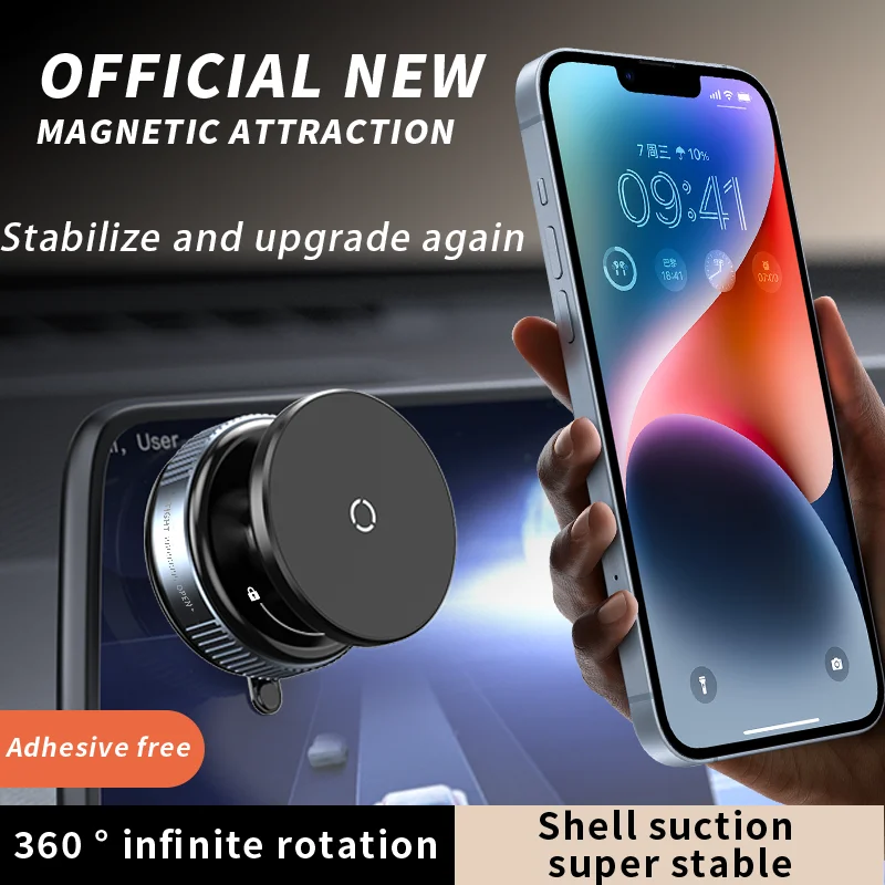 K009 Auto Telefon Halter Mechanische Vakuum Saugnapf Starke Magnetische Adsorption Halterung Für Gym Küche Auto Navigation Stehen