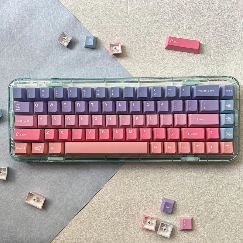 

Sunset keycaps cherry profile Five Side DYE SUB PBT gradient keycap set