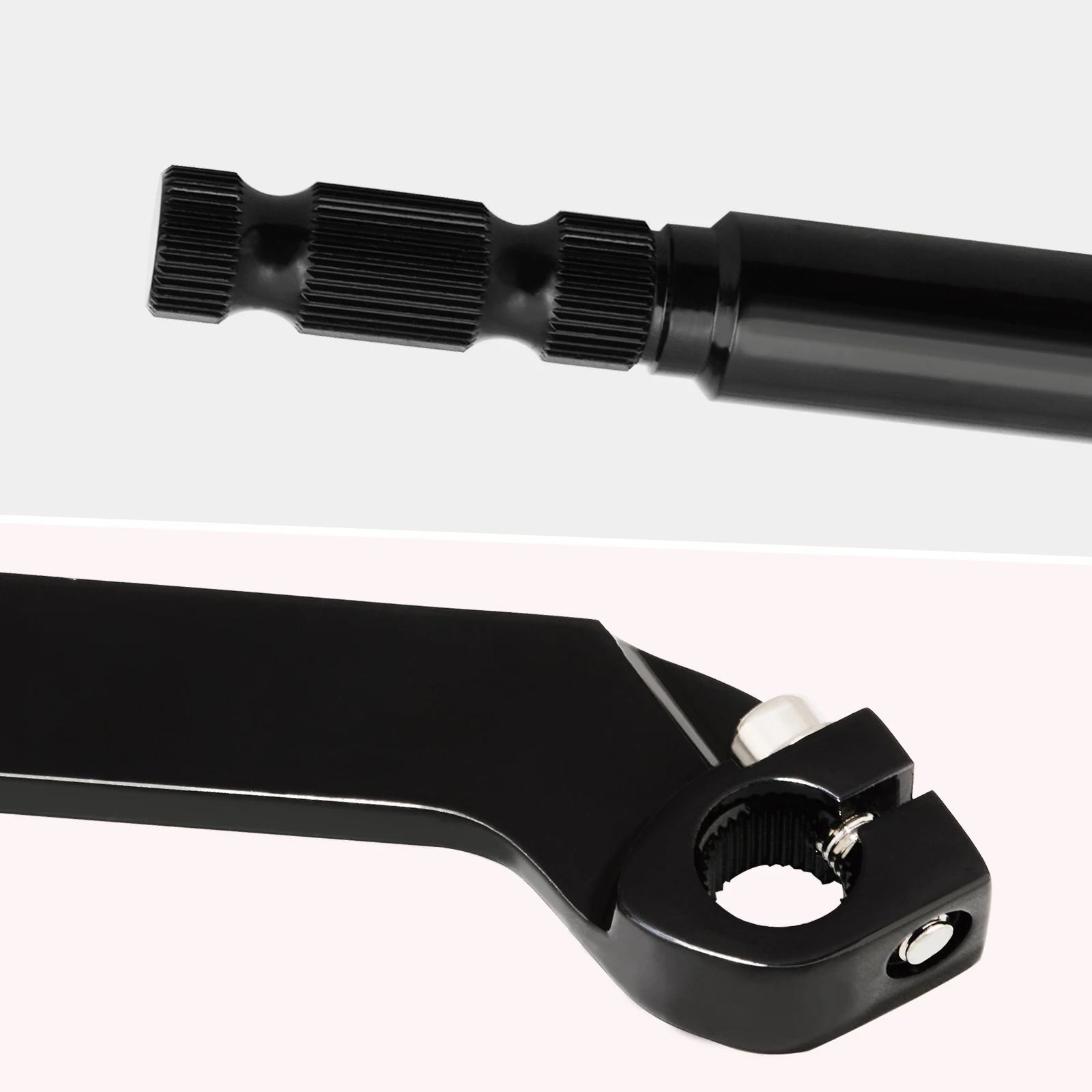 오토바이 스틸 이너 시프터 레버 샤프트 기어 시프트, 할리 투어링 로드 글라이드 로드 킹 1984-2016 블랙 크롬 액세서리