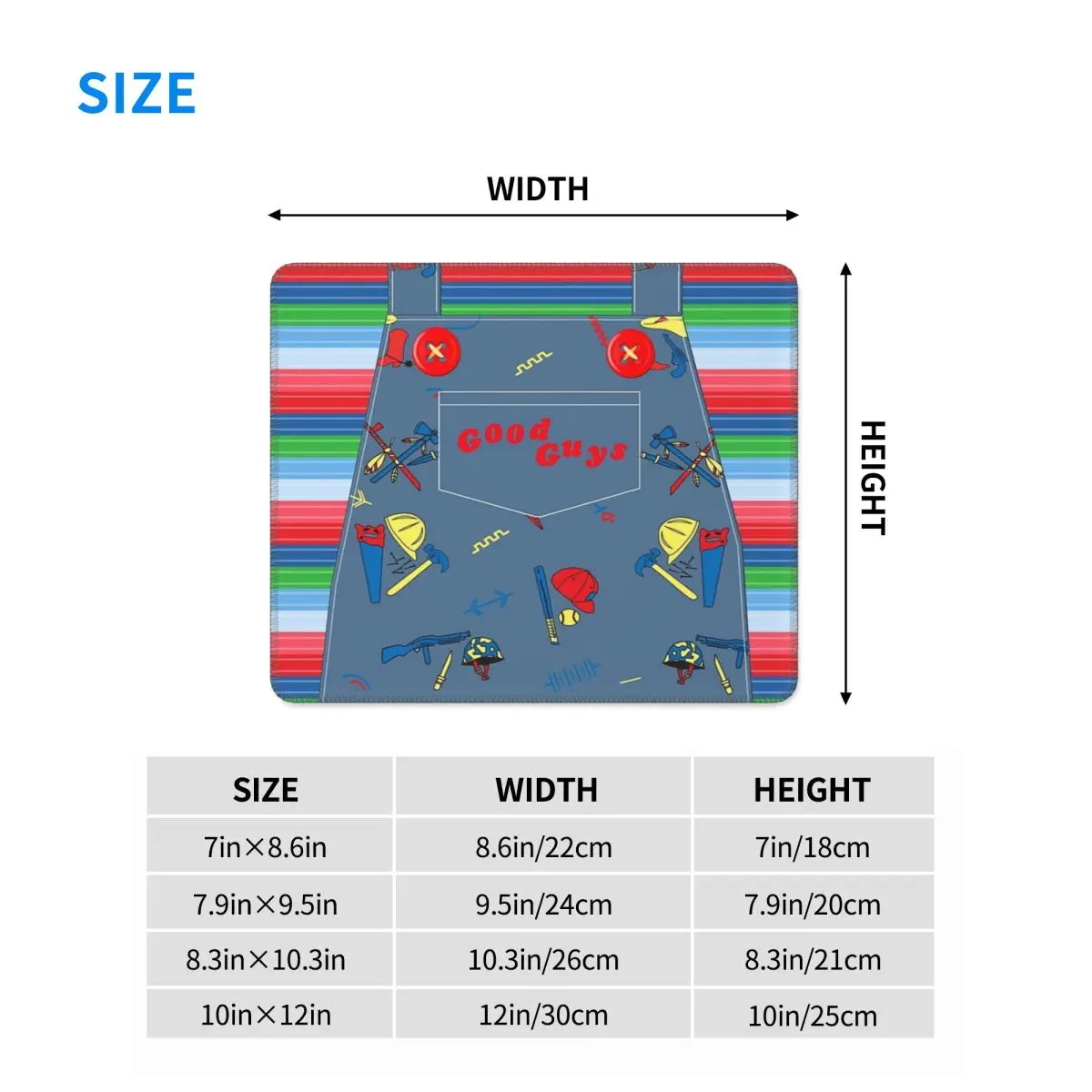 Bons caras criança jogar chucky-assassino boneca macacão mouse pad teclado de computador mouse tapete gamer pc mesa tapete de escritório