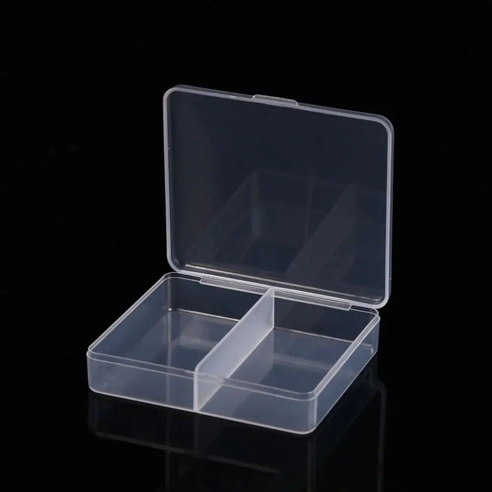 Square Plastic Clear Tool Storage Box Jewelry Beads Container Power Tools Accessories Box Small Items Sundries Organizer Case