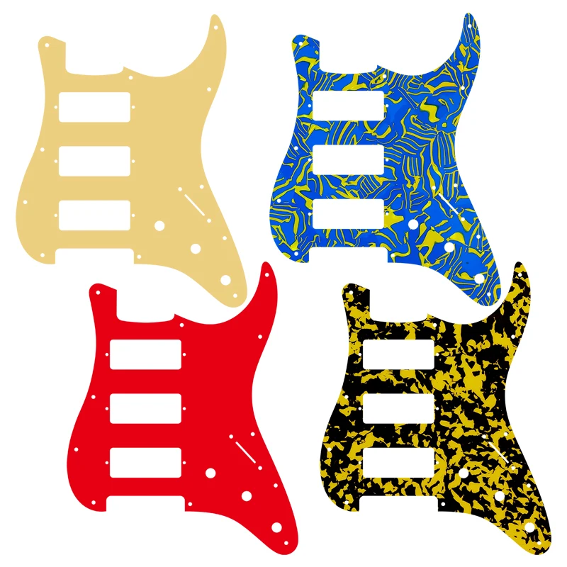 Xin Yue Custom - Guitar Parts For US FD Strat HHH Mini Humbucker/Firebird Pickup Strat Guitar Pickguard Scratch Plate，Multicolor