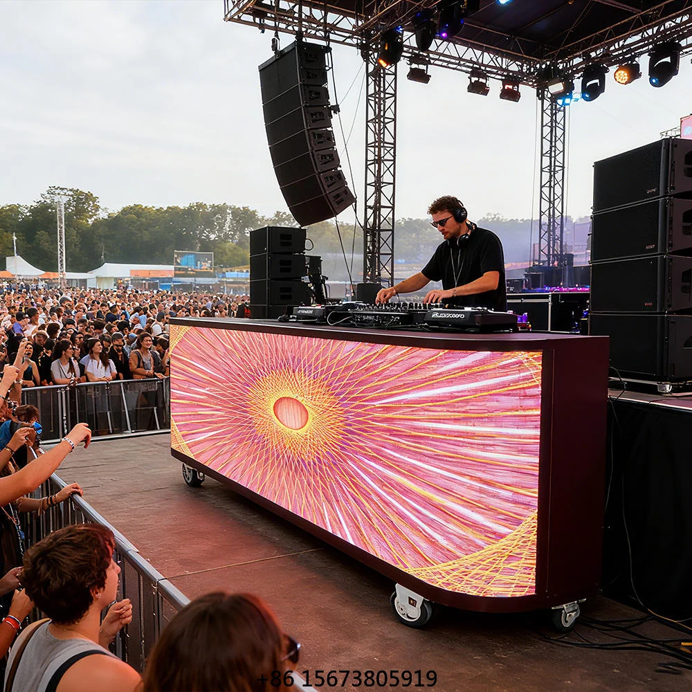 

Custom DJ Booth P3.1 P4.81 Outdoor Portable Dj Booth Led Display for Disco Nigh Club Stage Event