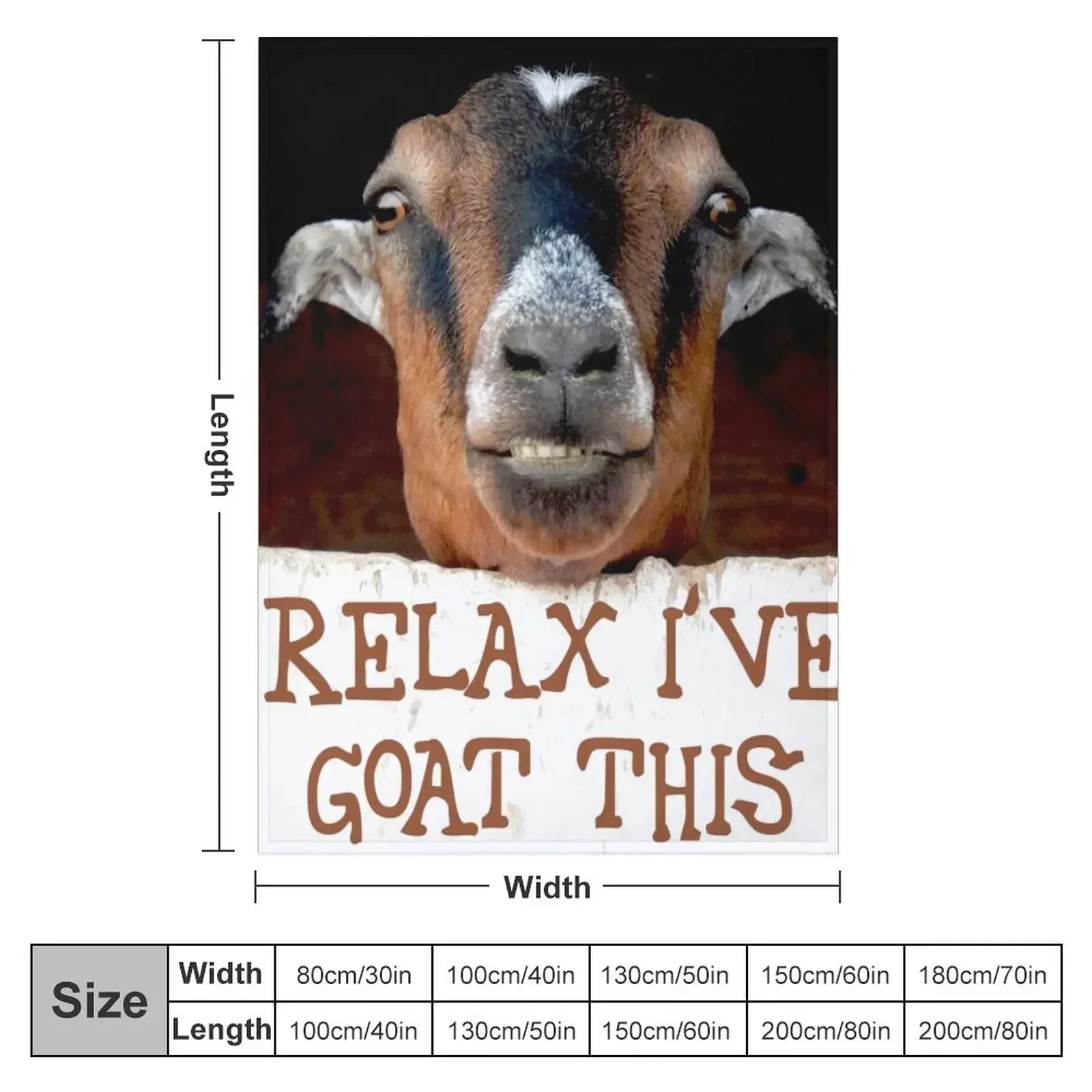 relax I goat this, fun goat, smiling goat, Throw Blanket Large Camping Thermals For Travel Blankets Sofas Of Decoration Blankets