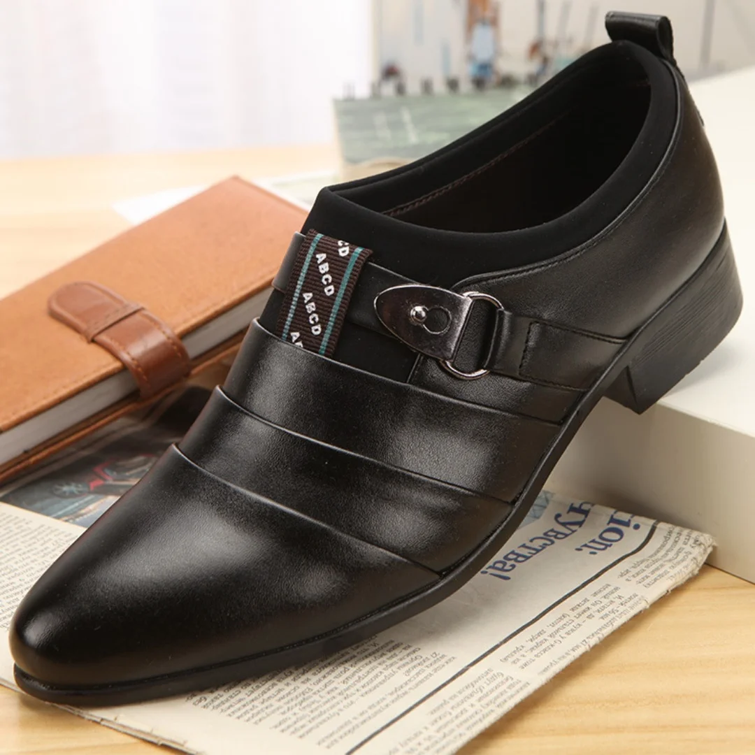 

Large-sized men's leather shoes, business dress shoes, formal wear, casual, breathable and comfortable British wedding shoes
