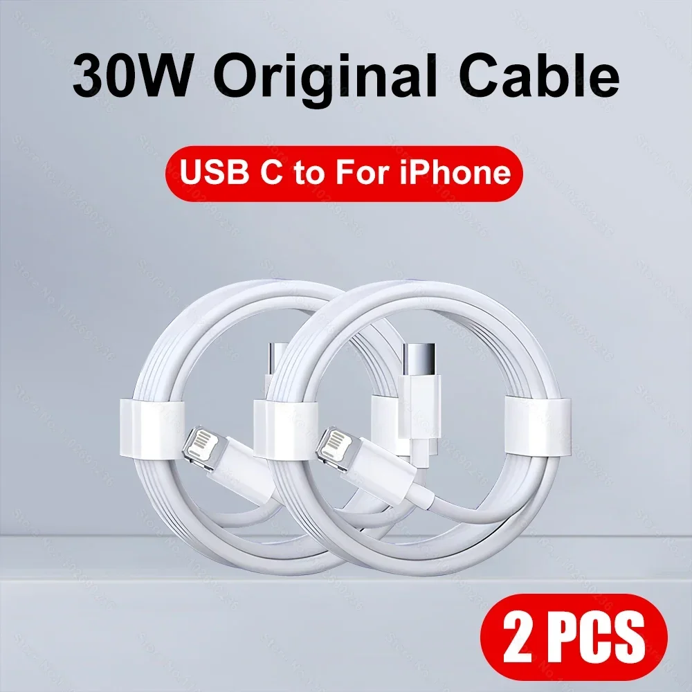 5-1 stuks 30W snellaadkabel voor iPhone 13 12 11 14 Pro Max Mini USB-C kabel voor X XR XS MAX 7 8 14 Plus 6 accessoires