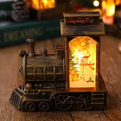 Luz de Natal a pilhas, luz temática de Papai Noel, luz noturna vintage, feriado festivo operado por bateria