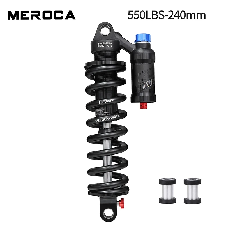 MEROCA RCT2 Mountainbike-Federstoßdämpfer 190 mm/210 mm/230 mm mit Luftdruck-/Dämpfungseinstellung DH XM MTB-Stoßdämpfer