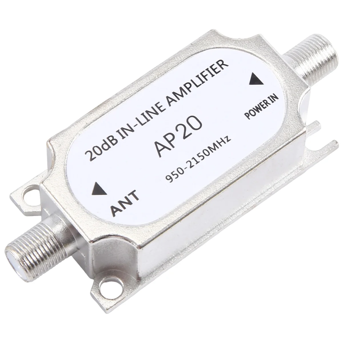 AP20 Satellite 20DB In-Line Amplifier 950-2150MHZ Signal Booster for Antenna Cable Run Channel Strength