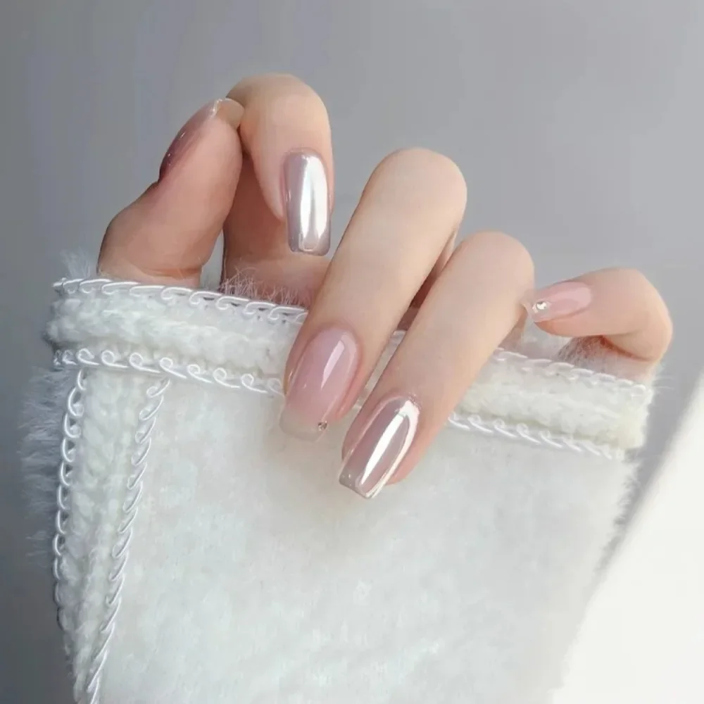 1 Box Maanlicht Spiegel Nagelpoeder Zilver Fijne Glitter Metallic Effect Pigment UV Gel Polish Chroom Stof Aurora Nageldecoraties