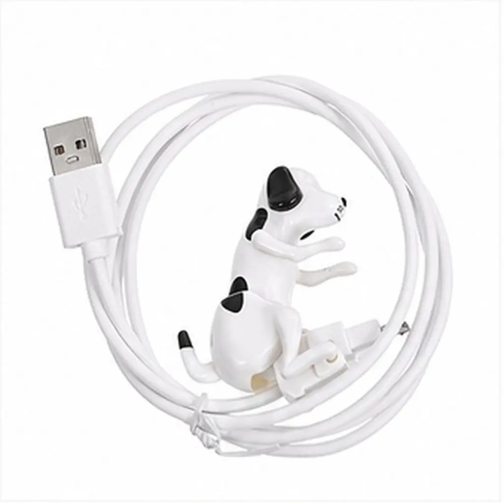 Dog Charging Cable Cute USB to Type C Fast Charge Data Cable Moving Dog Design Phone Charger Cord Unique Gift USB C Charger Cord