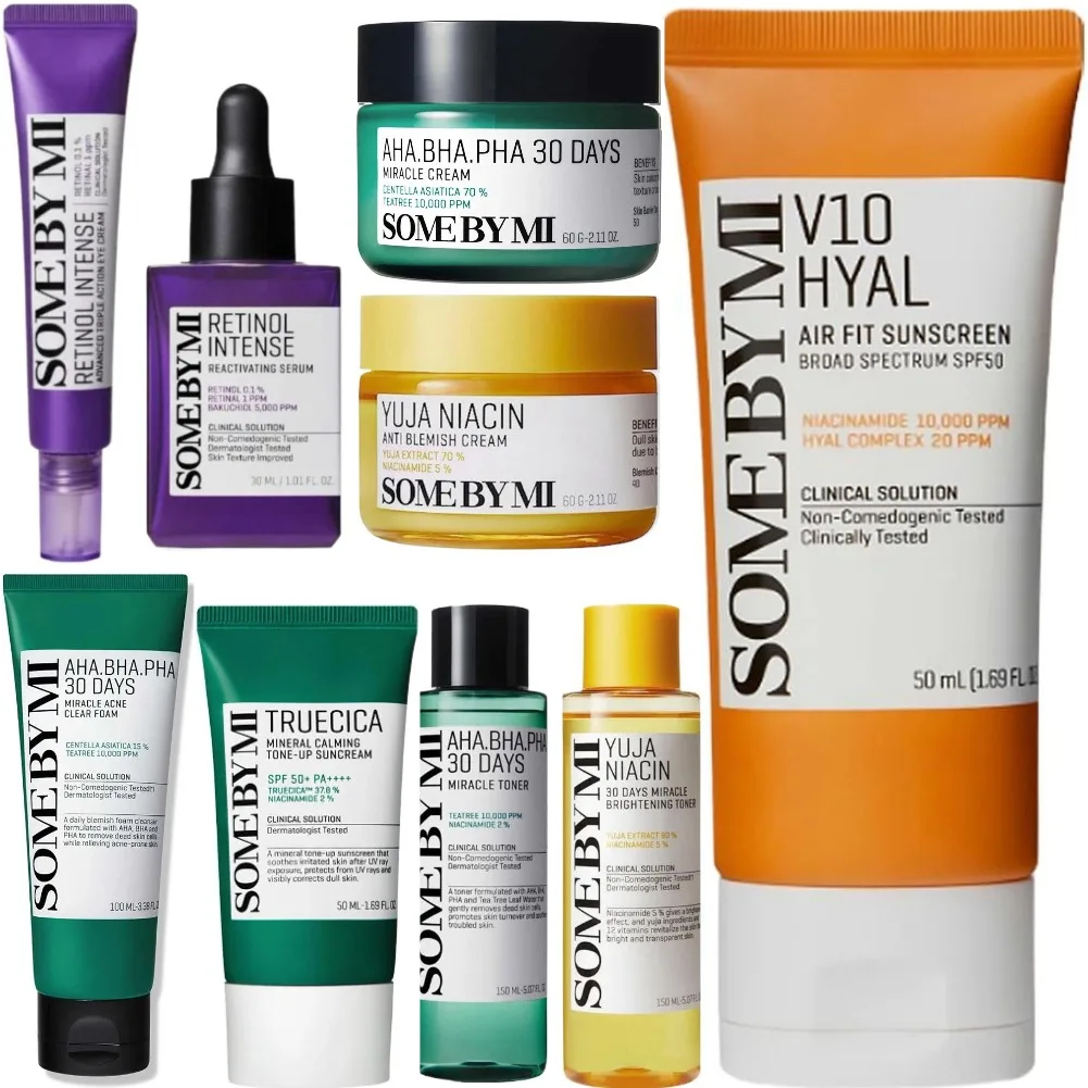 SOMEBYMI-tónico de esencia de árbol de té, Retinol, potente esencia facial rejuvenecedora, crema de protección solar con vitamina, tóner Pomelo, cuidado coreano de la piel