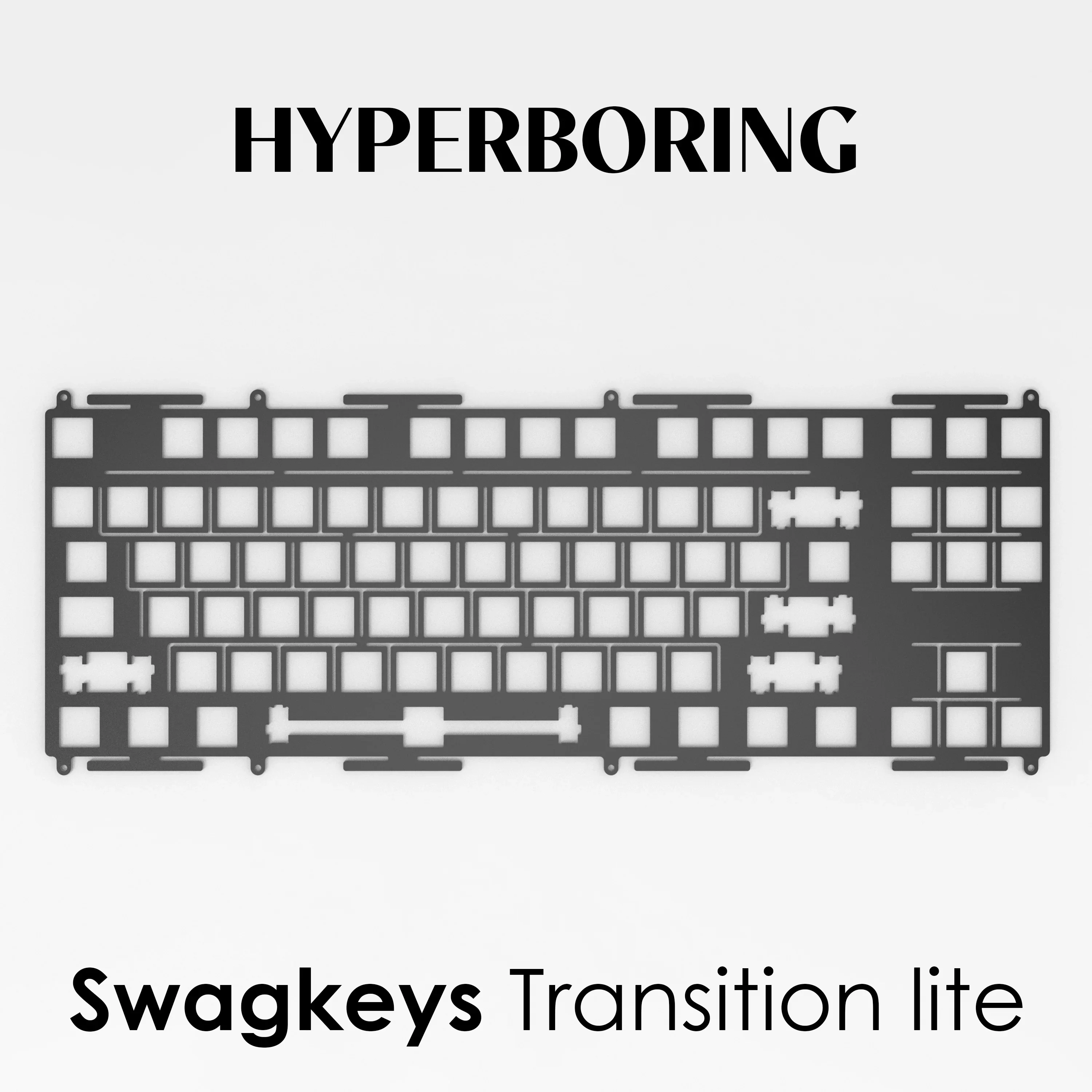 Swagkeys-トランジションライトキーボード、6.25u 7u pp、pc、fr4