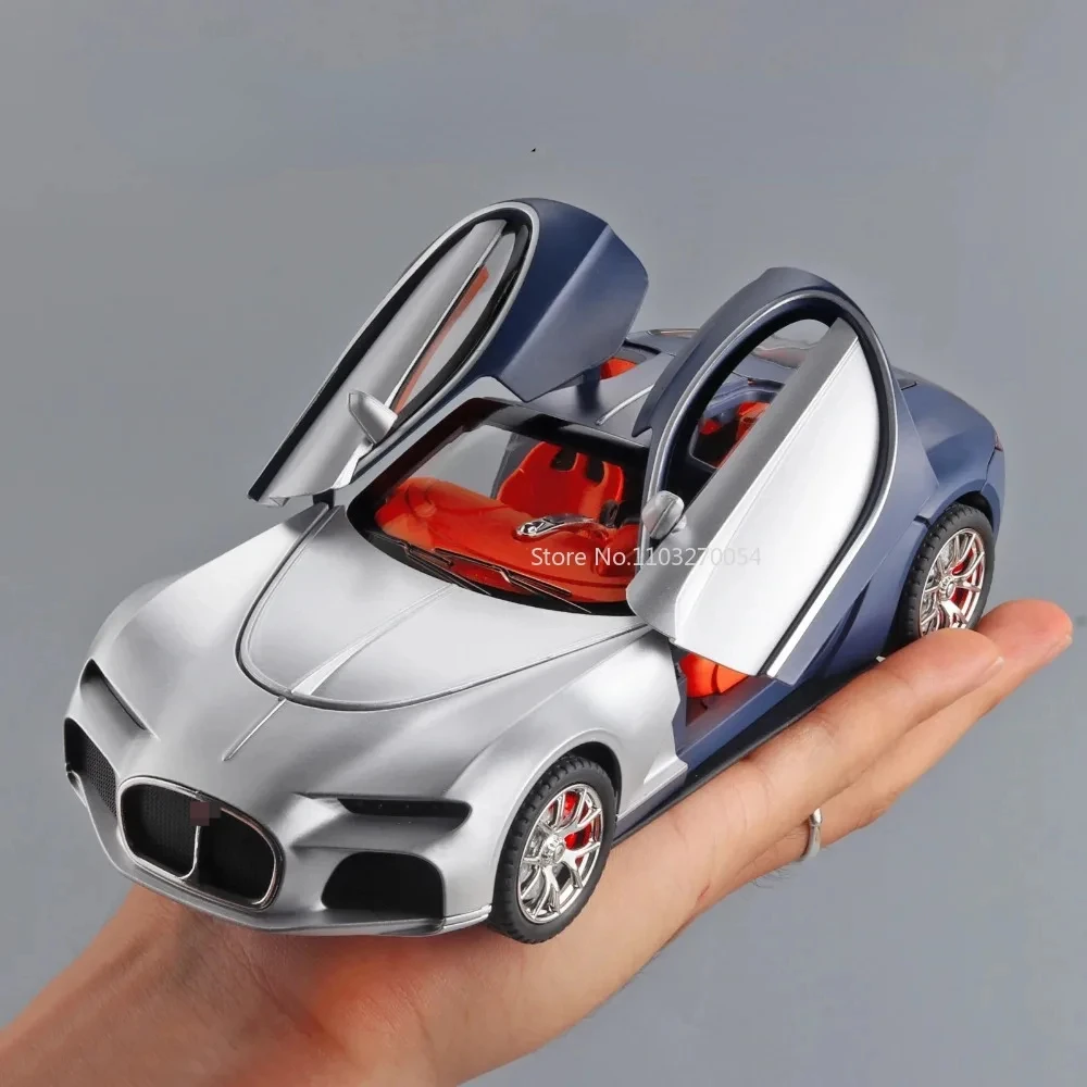 Scale 1/24 Toys Car Model Atlantic Luxury Sport Car Alloy Diecast High Simulation Sound Light Vehicle for Boys Christmas Gifts