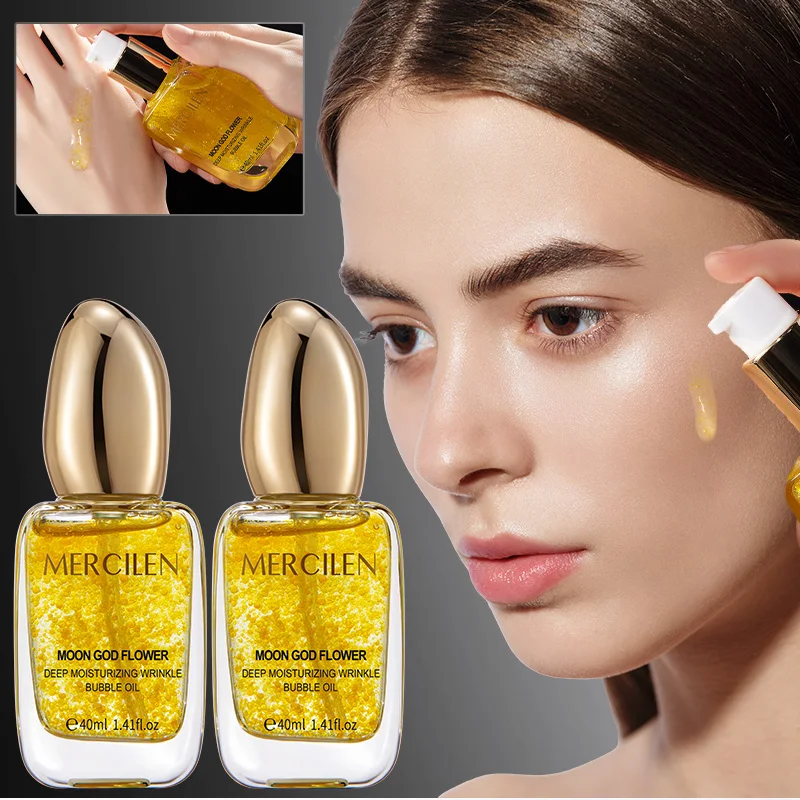 Mercilen Mercilen Moon Goddess Flower Collagen Moisturizing Bubble Essence Oil 40ml, Moisturizes, Nourishes, and Firms the Skin, Daily Facial Care, Contains Plant-Based Squalane, Suitable for Both Men and Women - Aliexpress Deal