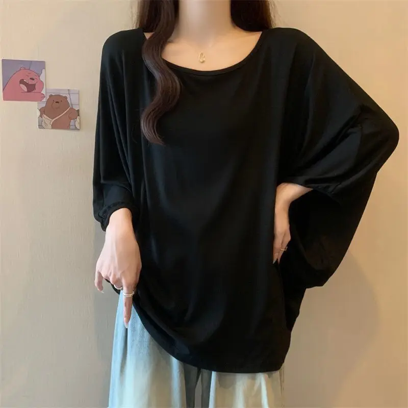 Simplicity Lazy Style Solid Loose Short Sleeve T Shirts Summer O-neck Basic All-match Casual Tops Fashion Korean Women Clothing