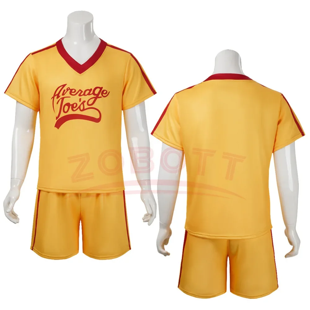 

A True Underdog Story football Cosplay Costume Sportswear Anime Crazy Dodgeball Average Joe's Adult Yellow Jersey Costume Set