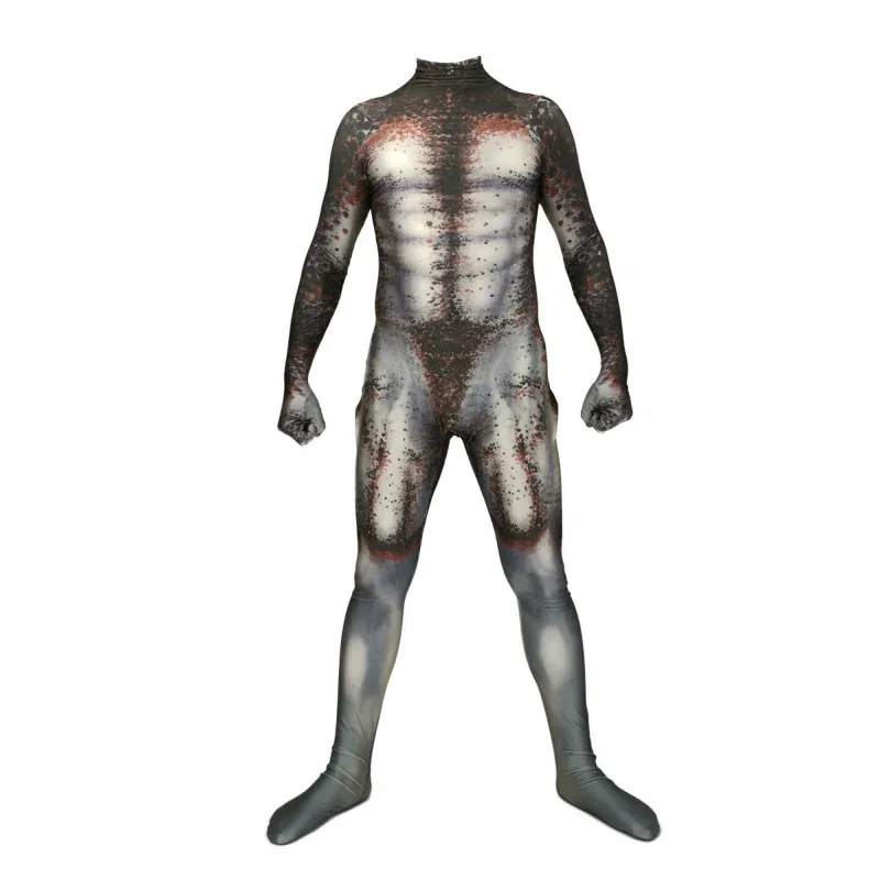Kostium Predatora dla mężczyzn i chłopców, podstawowy strój Zentai ze spandexu z nadrukiem 3D superbohatera na Halloween