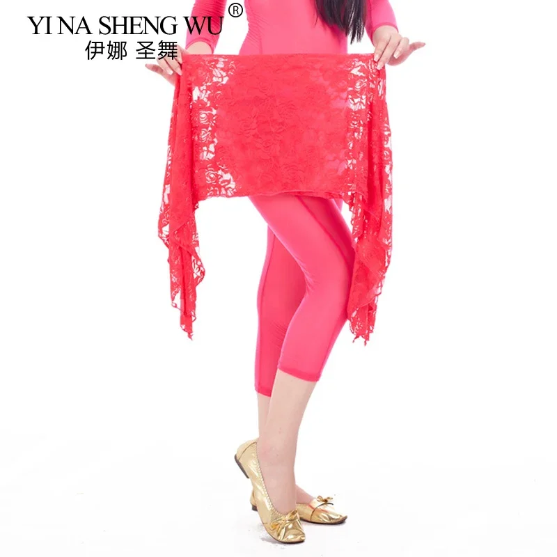 새로운 댄스 연습 레이스 스커트 벨리댄스 의류 벨리댄스 힙 타월 허리 힙 벨트 트레이닝 의류